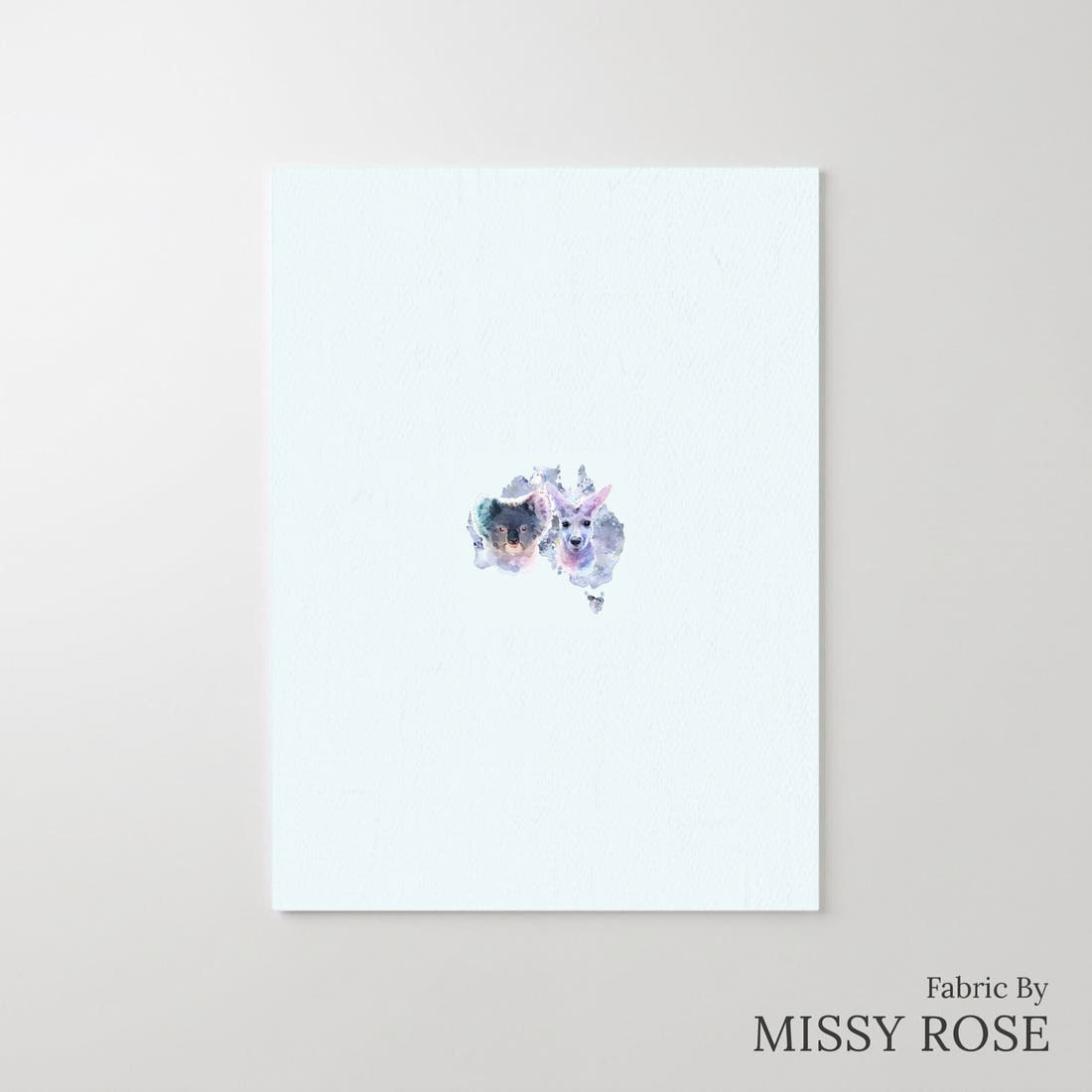 Design 1106 Australian Animals Panel – printed fabric panel with centred picture, custom printed to order | Fabric by Missy Rose