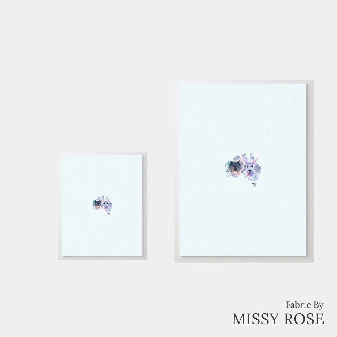 Design 1106 Australian Animals Panel – universal and adult panel sizes side by side | Fabric by Missy Rose