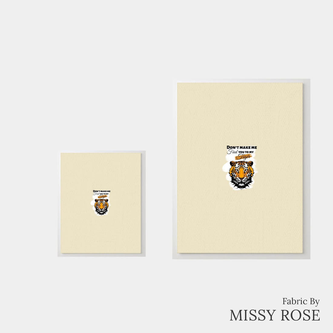 Design 1107 Tiger Panel – universal and adult panel sizes side by side | Fabric by Missy Rose