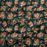 Design 1110 - Green Deer Fabric