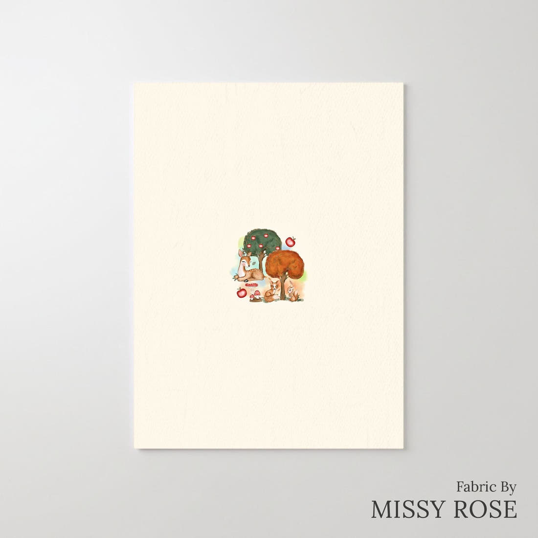 Design 1113 Woodlands Panel – printed fabric panel with centred picture, custom printed to order | Fabric by Missy Rose