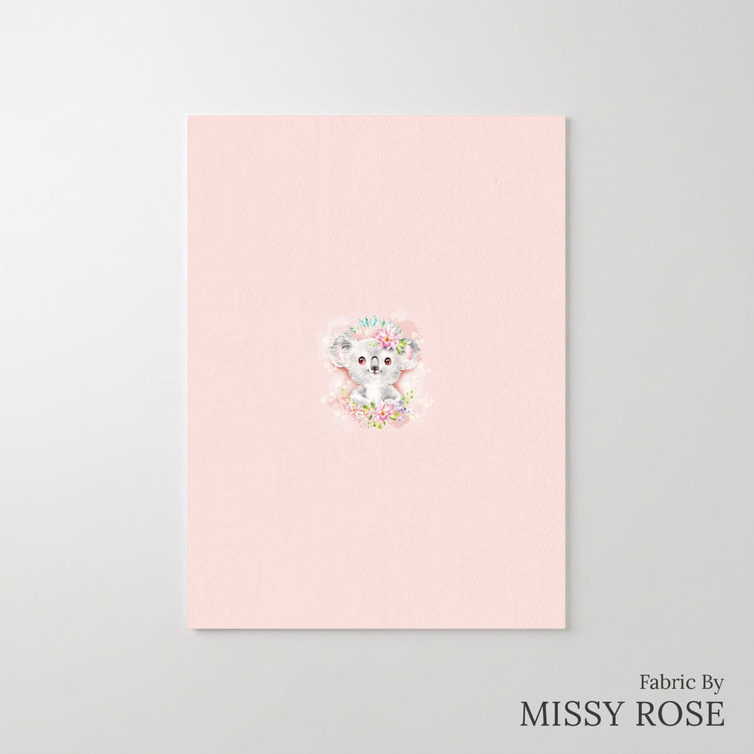 Design 1116 Koala Panel – printed fabric panel with centred picture, custom printed to order | Fabric by Missy Rose