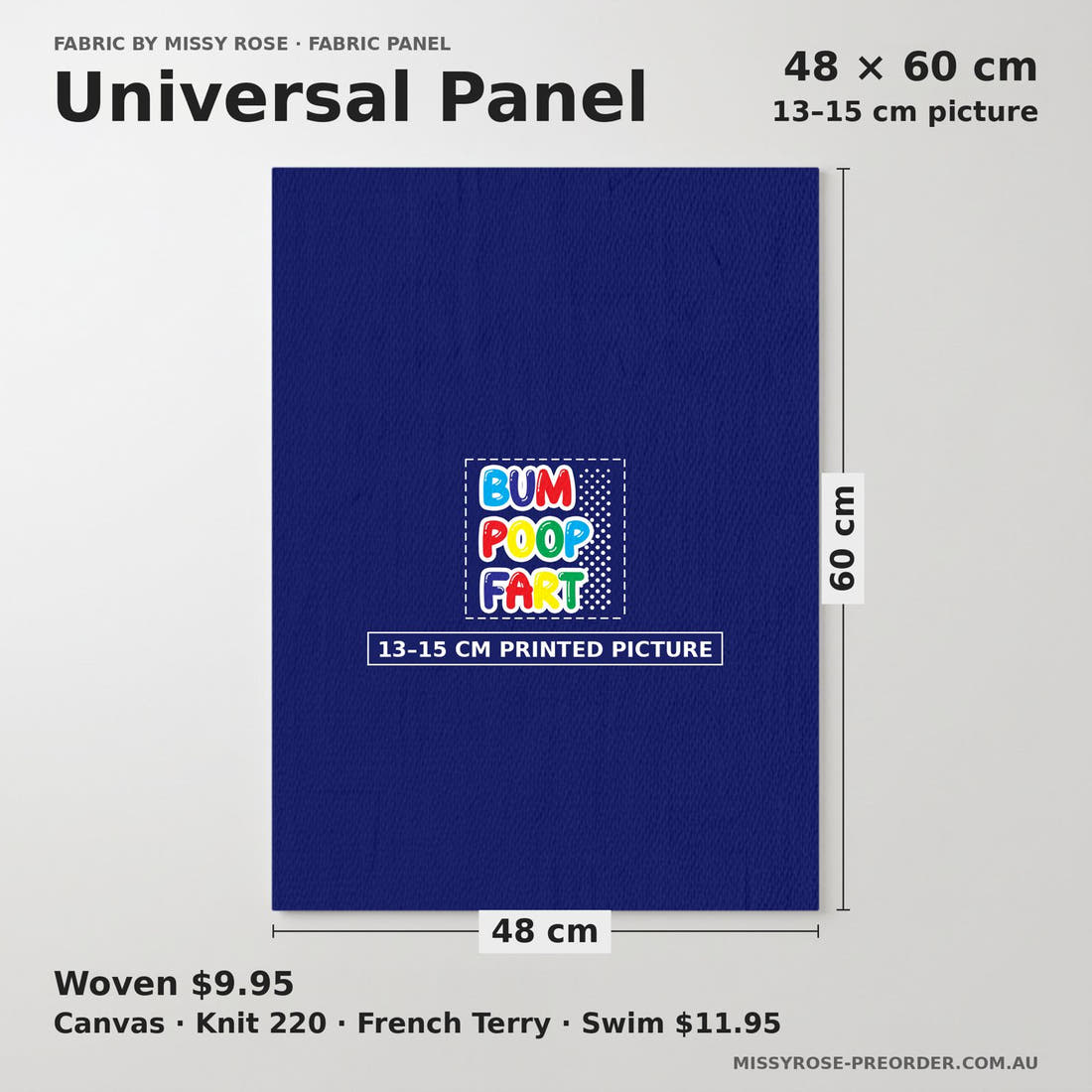 Design 112 Naughty Words Panel universal panel sizing – 13–15 cm printed picture on 48 × 60 cm fabric | Fabric by Missy Rose