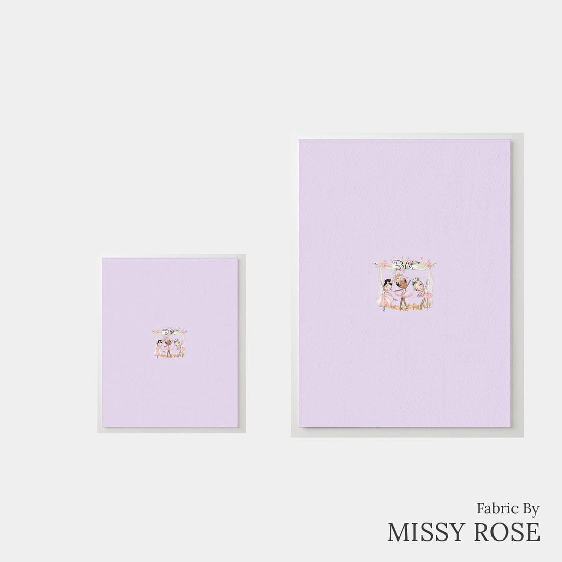 Design 1123 Ballerina Panel – universal and adult panel sizes side by side | Fabric by Missy Rose