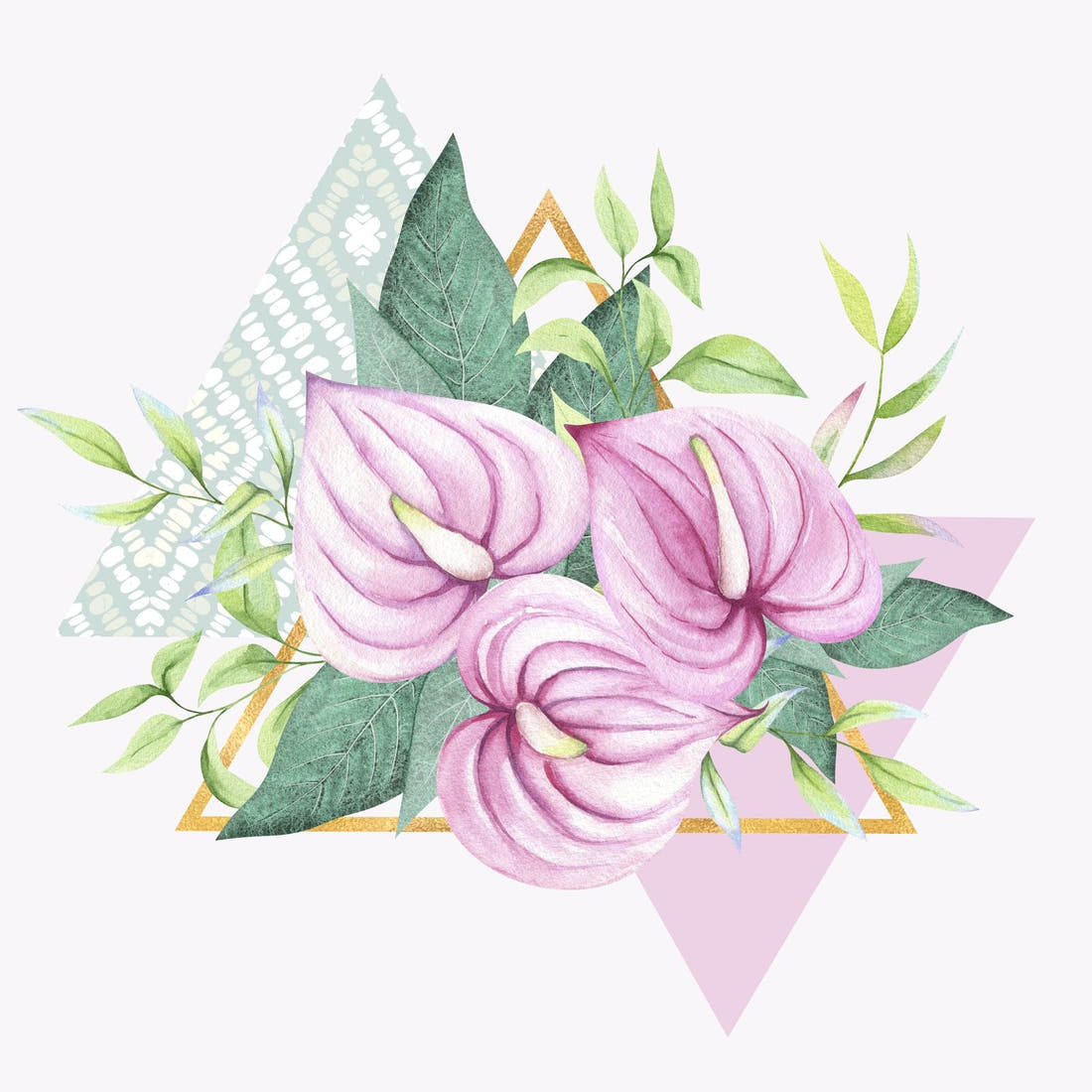 Design 1126 Tropical Floral Panel – full artwork close-up of the printed picture | Fabric by Missy Rose