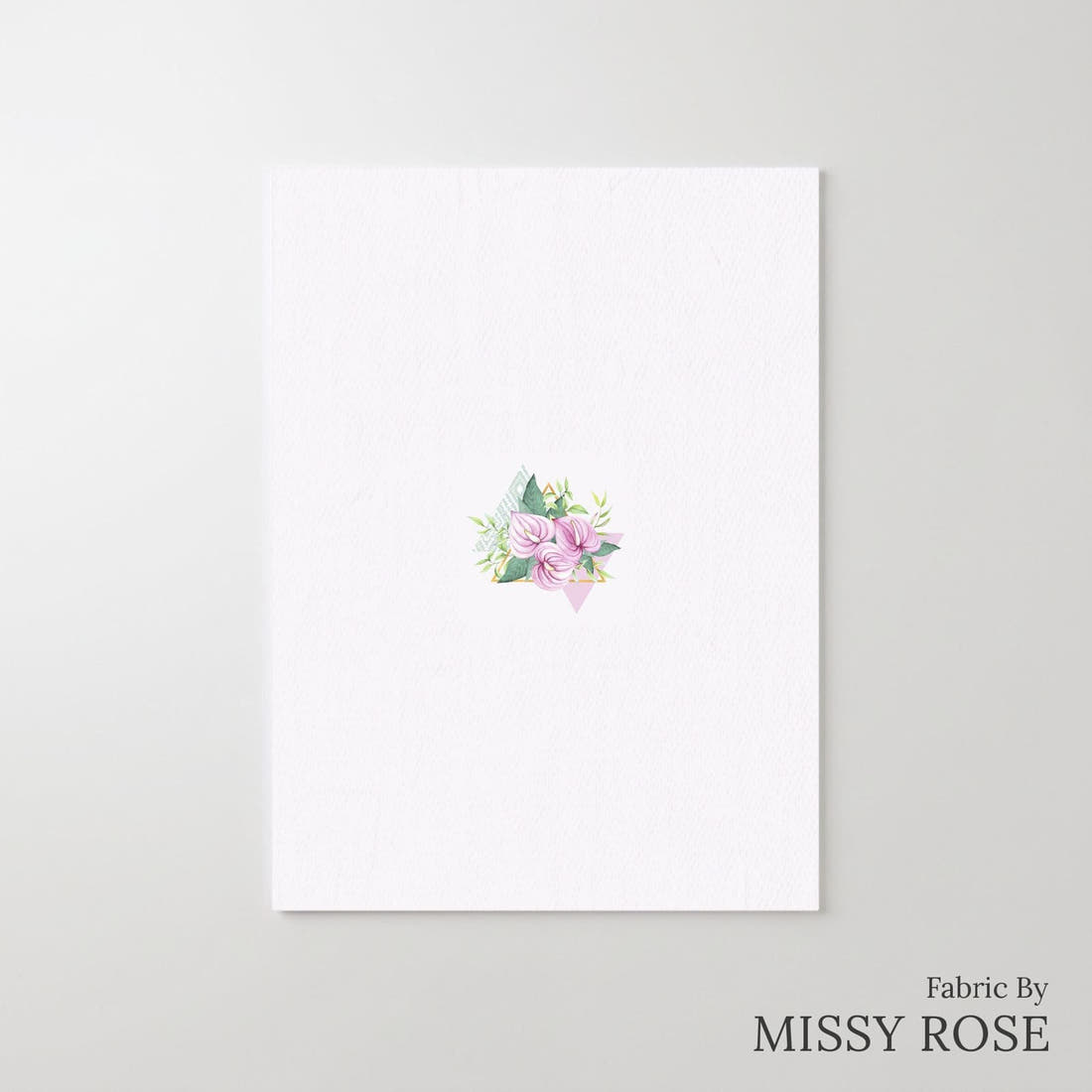 Design 1126 Tropical Floral Panel – printed fabric panel with centred picture, custom printed to order | Fabric by Missy Rose