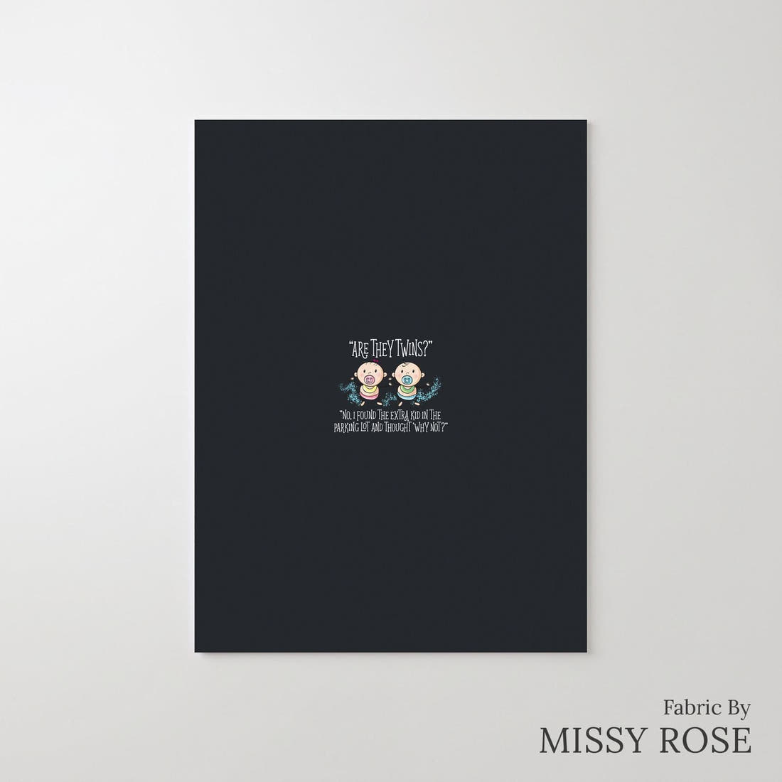 Design 1129 Twins Panel – printed fabric panel with centred picture, custom printed to order | Fabric by Missy Rose