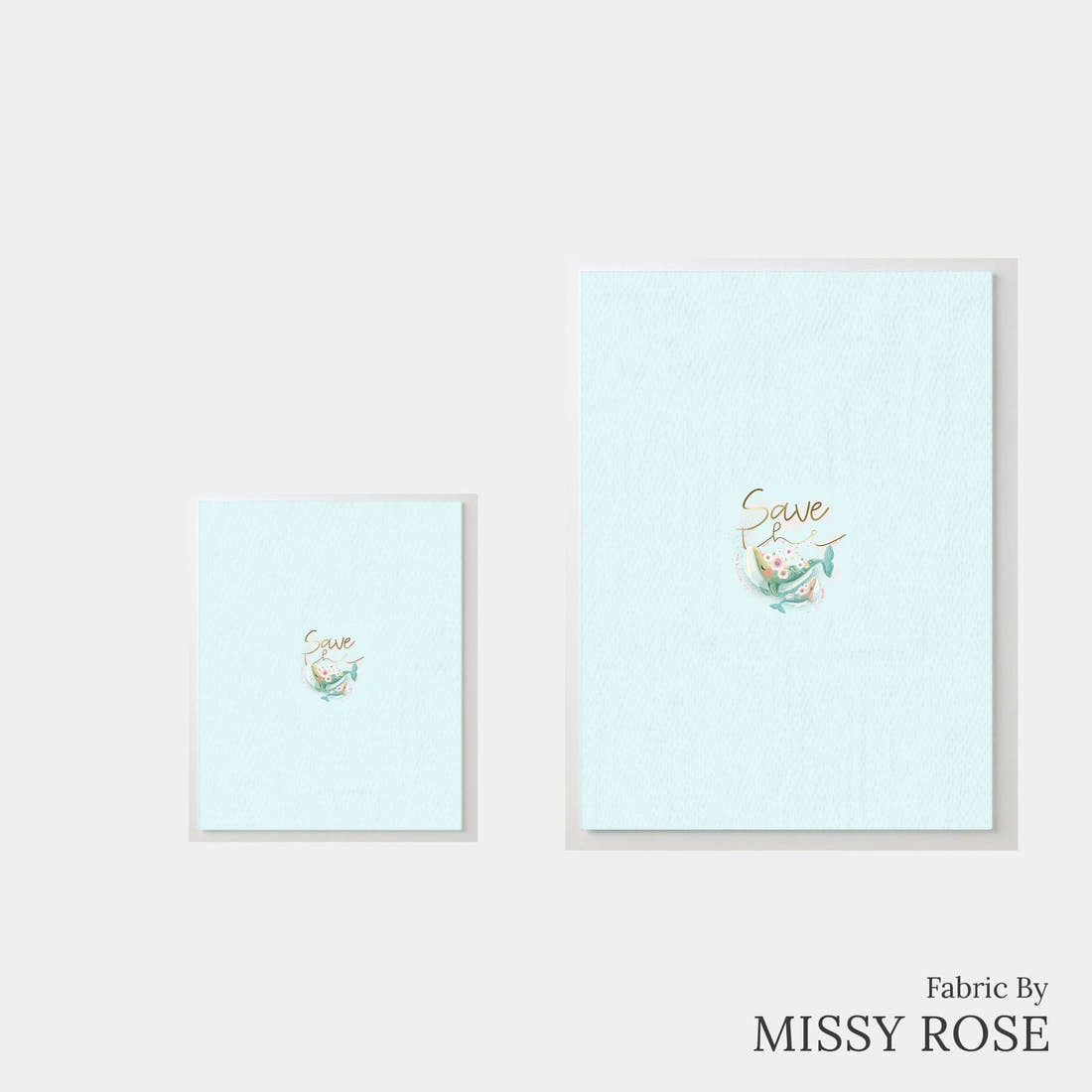 Design 1130 Whale Panel – universal and adult panel sizes side by side | Fabric by Missy Rose