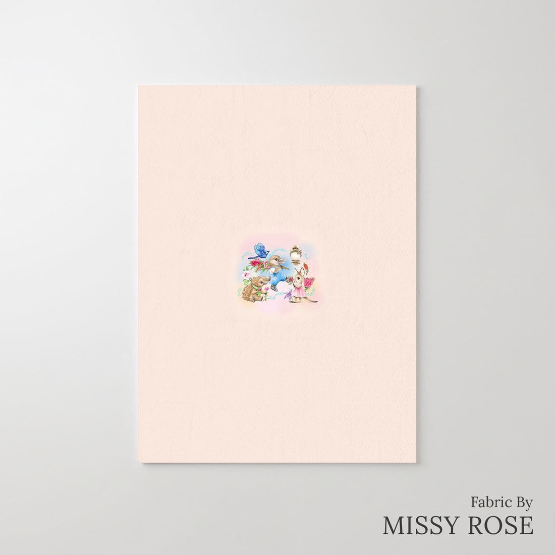 Design 1133 Billy Lids Panel – printed fabric panel with centred picture, custom printed to order | Fabric by Missy Rose