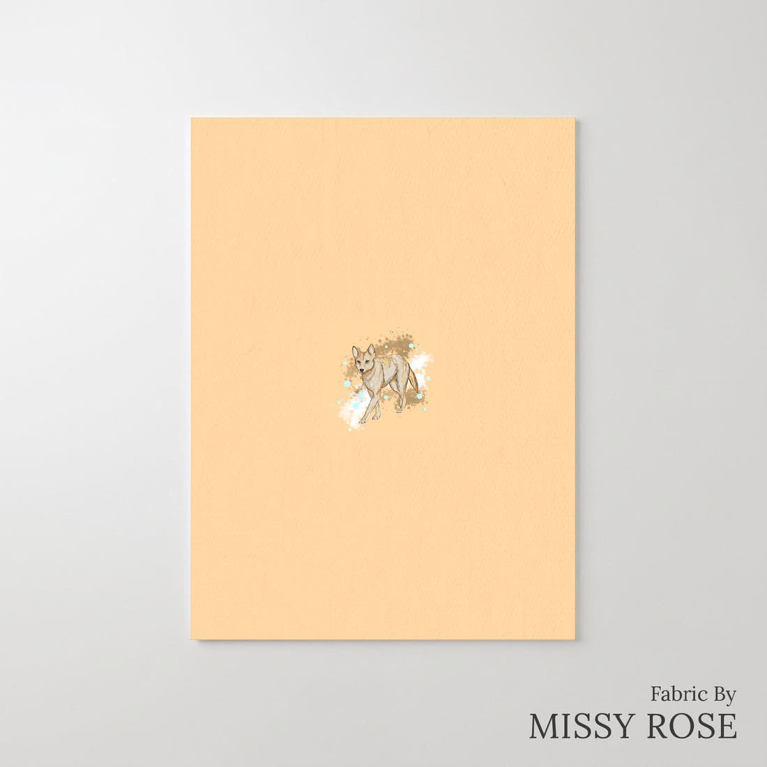 Design 1135 Dingo Panel – printed fabric panel with centred picture, custom printed to order | Fabric by Missy Rose