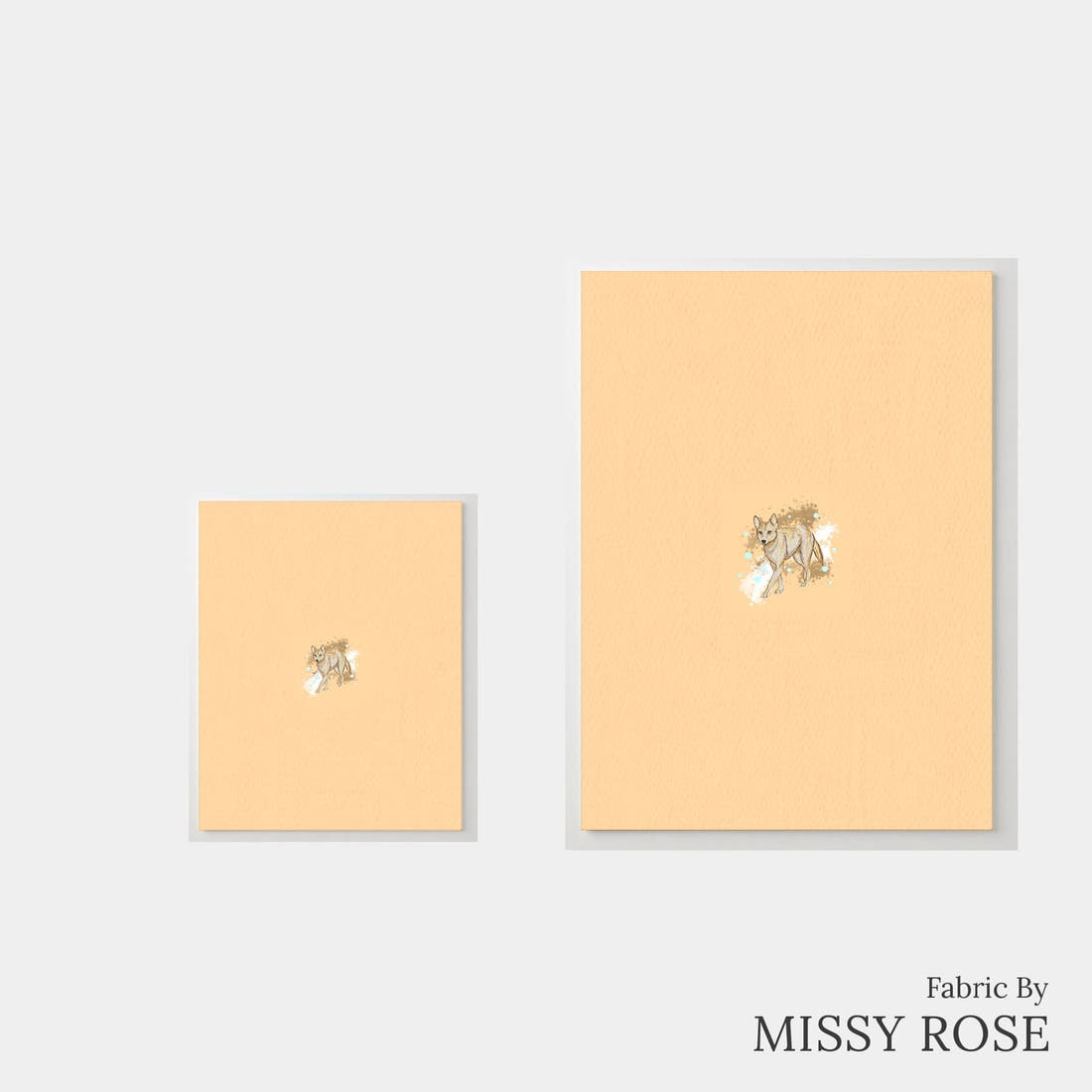 Design 1135 Dingo Panel – universal and adult panel sizes side by side | Fabric by Missy Rose