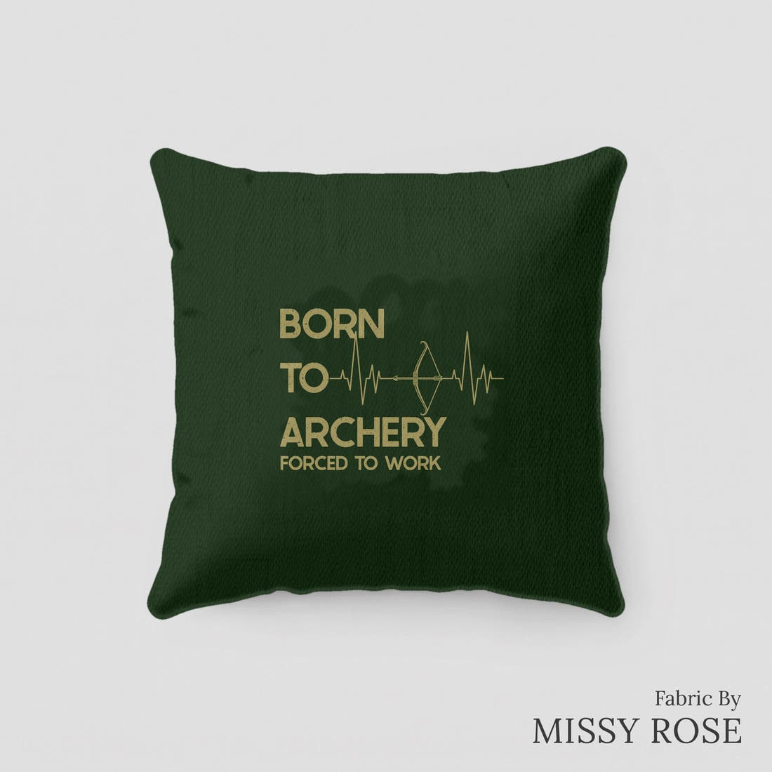 Design 114 Archery Panel sewn into a cushion – see how the panel looks made up | Fabric by Missy Rose