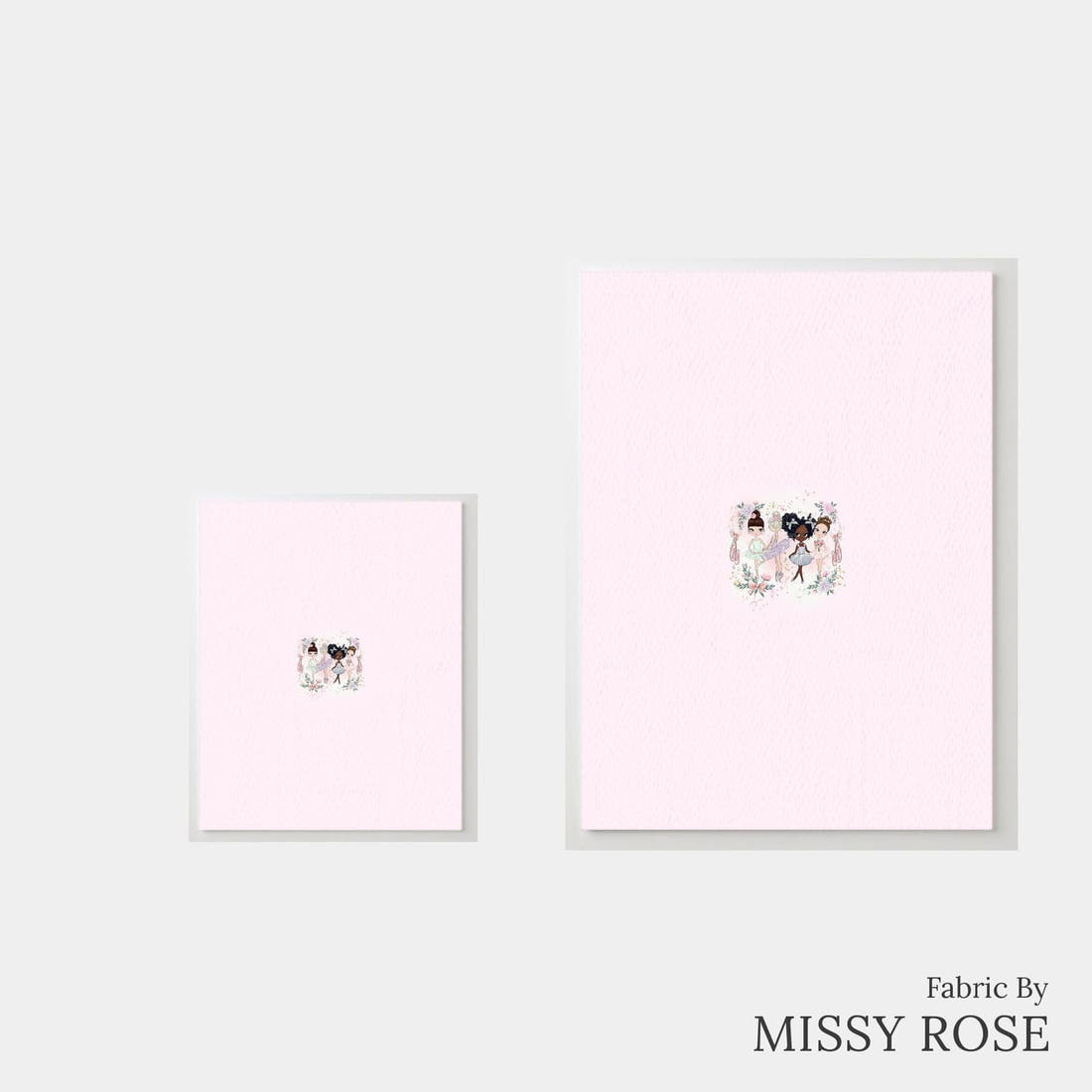 Design 1141 Ballerina Panel – universal and adult panel sizes side by side | Fabric by Missy Rose