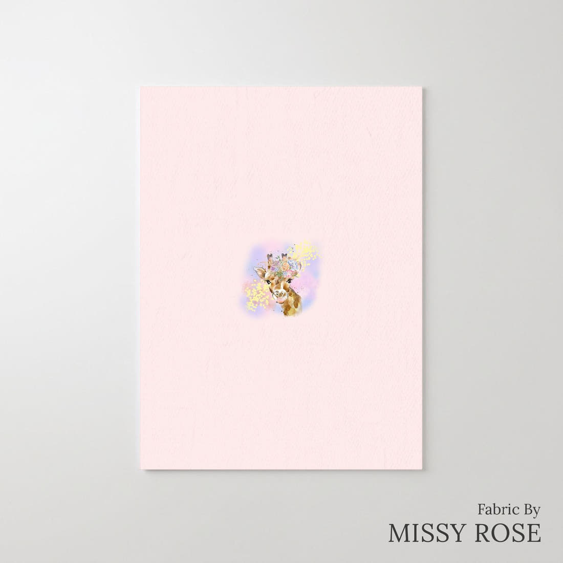 Design 1142 Giraffe Panel – printed fabric panel with centred picture, custom printed to order | Fabric by Missy Rose