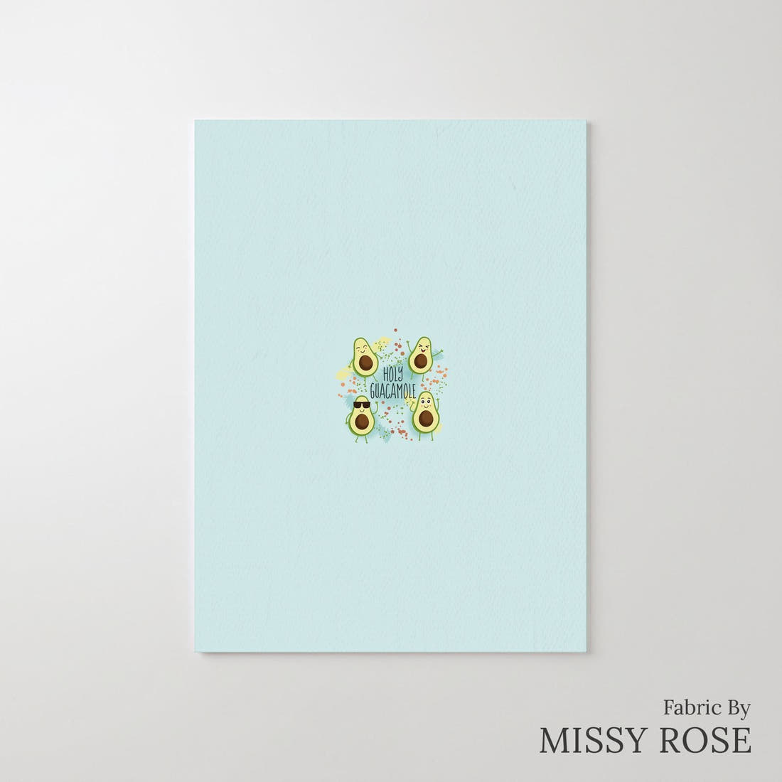 Design 1143 Avocado Panel – printed fabric panel with centred picture, custom printed to order | Fabric by Missy Rose
