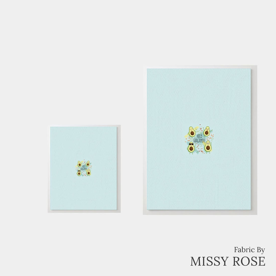 Design 1143 Avocado Panel – universal and adult panel sizes side by side | Fabric by Missy Rose