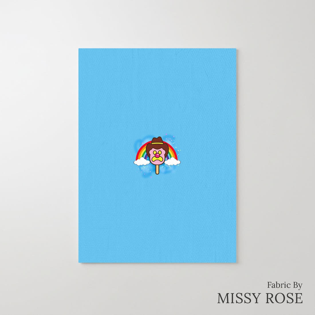 Design 115 Rainbow Ice Cream Panel – printed fabric panel with centred picture, custom printed to order | Fabric by Missy Rose