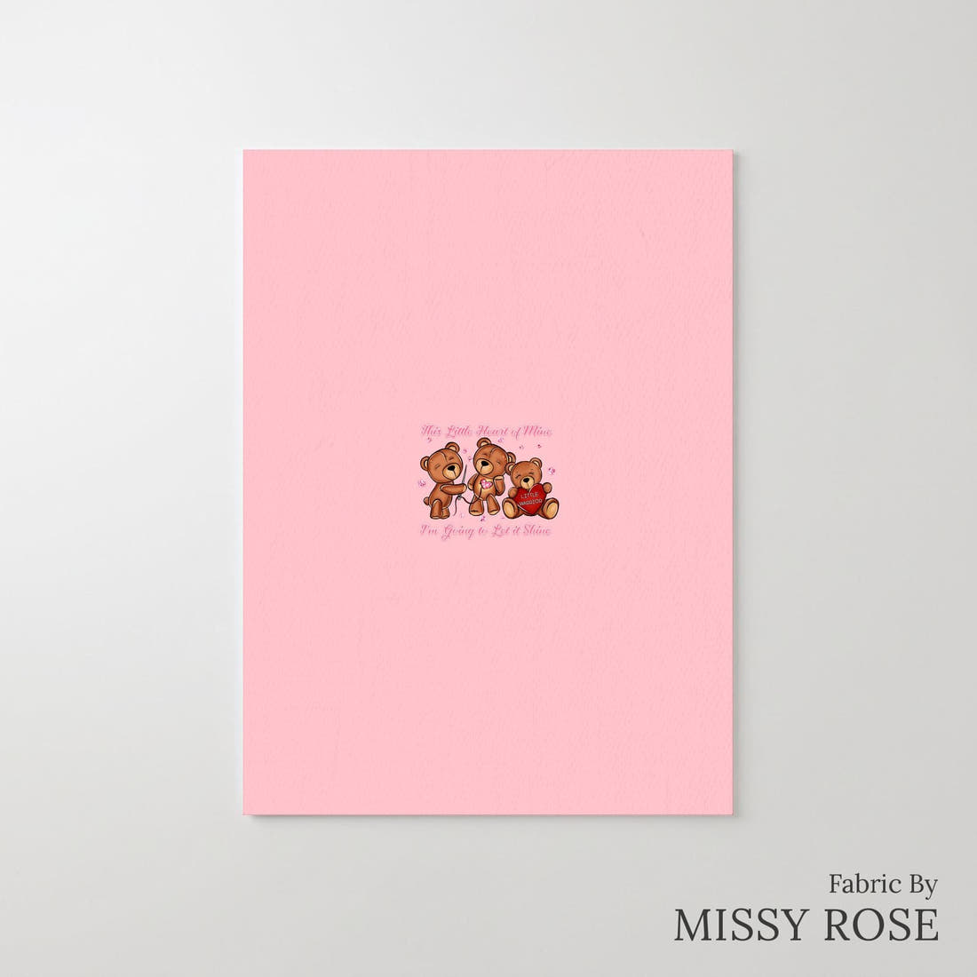 Design 1153 Heart Warrior Panel – printed fabric panel with centred picture, custom printed to order | Fabric by Missy Rose