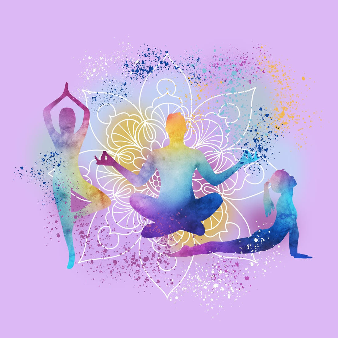 Design 1158 Yoga Panel – full artwork close-up of the printed picture | Fabric by Missy Rose