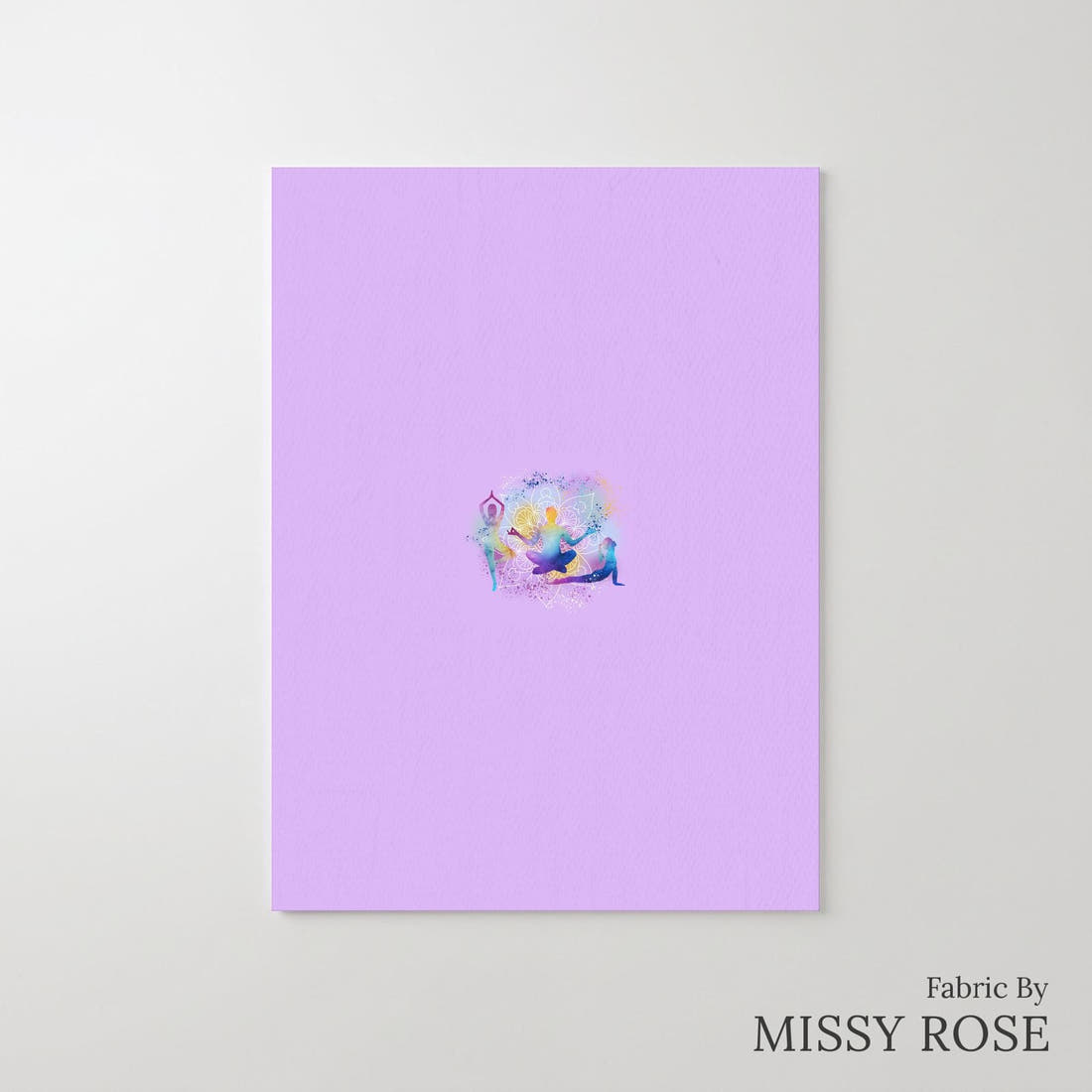 Design 1158 Yoga Panel – printed fabric panel with centred picture, custom printed to order | Fabric by Missy Rose