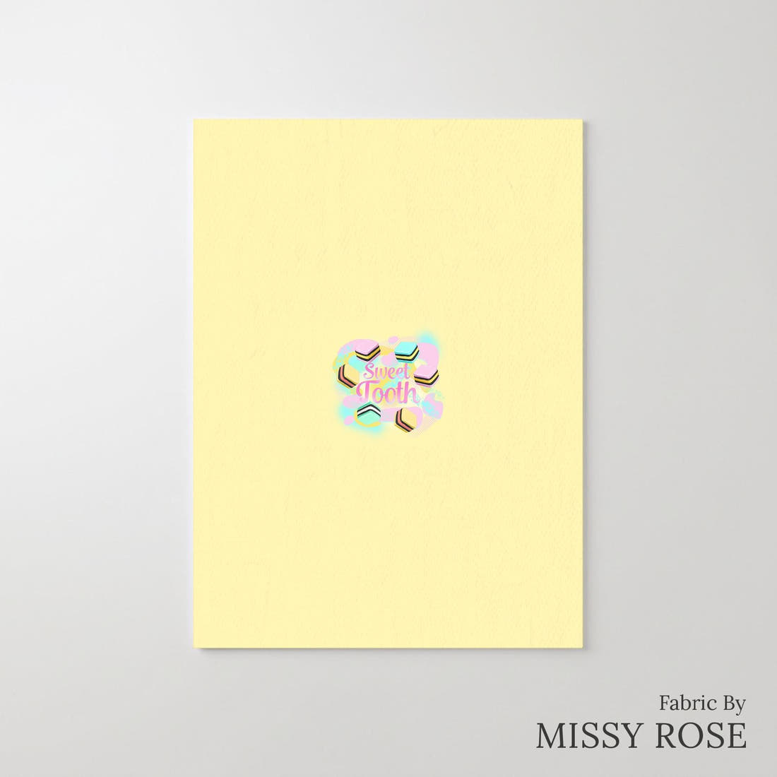 Design 1162 Licorice Panel – printed fabric panel with centred picture, custom printed to order | Fabric by Missy Rose