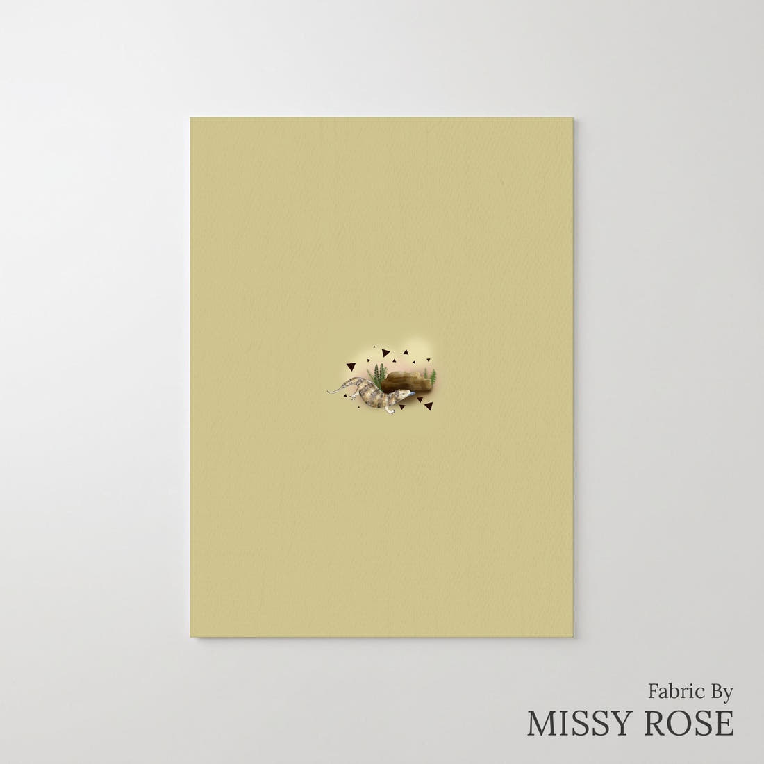 Design 1169 Blue Tongue Panel – printed fabric panel with centred picture, custom printed to order | Fabric by Missy Rose
