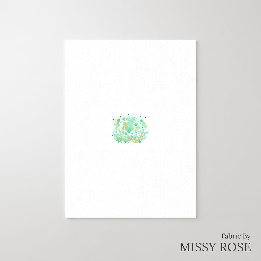 Design 1180 Turtle Panel – printed fabric panel with centred picture, custom printed to order | Fabric by Missy Rose