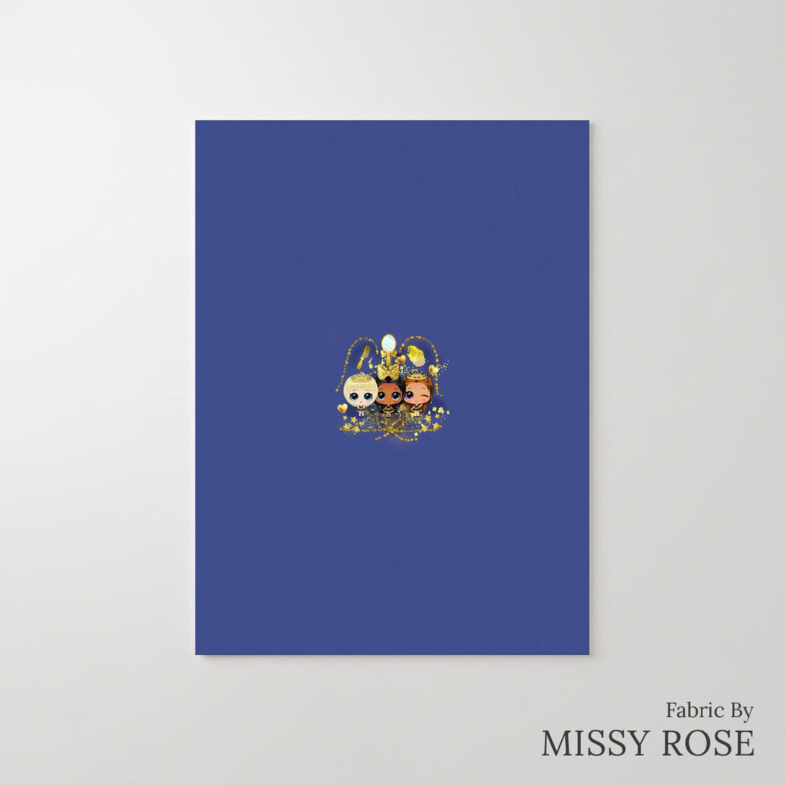 Design 1181 Navy Cuties Panel – printed fabric panel with centred picture, custom printed to order | Fabric by Missy Rose