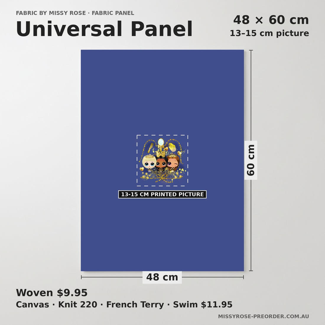 Design 1181 Navy Cuties Panel universal panel sizing – 13–15 cm printed picture on 48 × 60 cm fabric | Fabric by Missy Rose