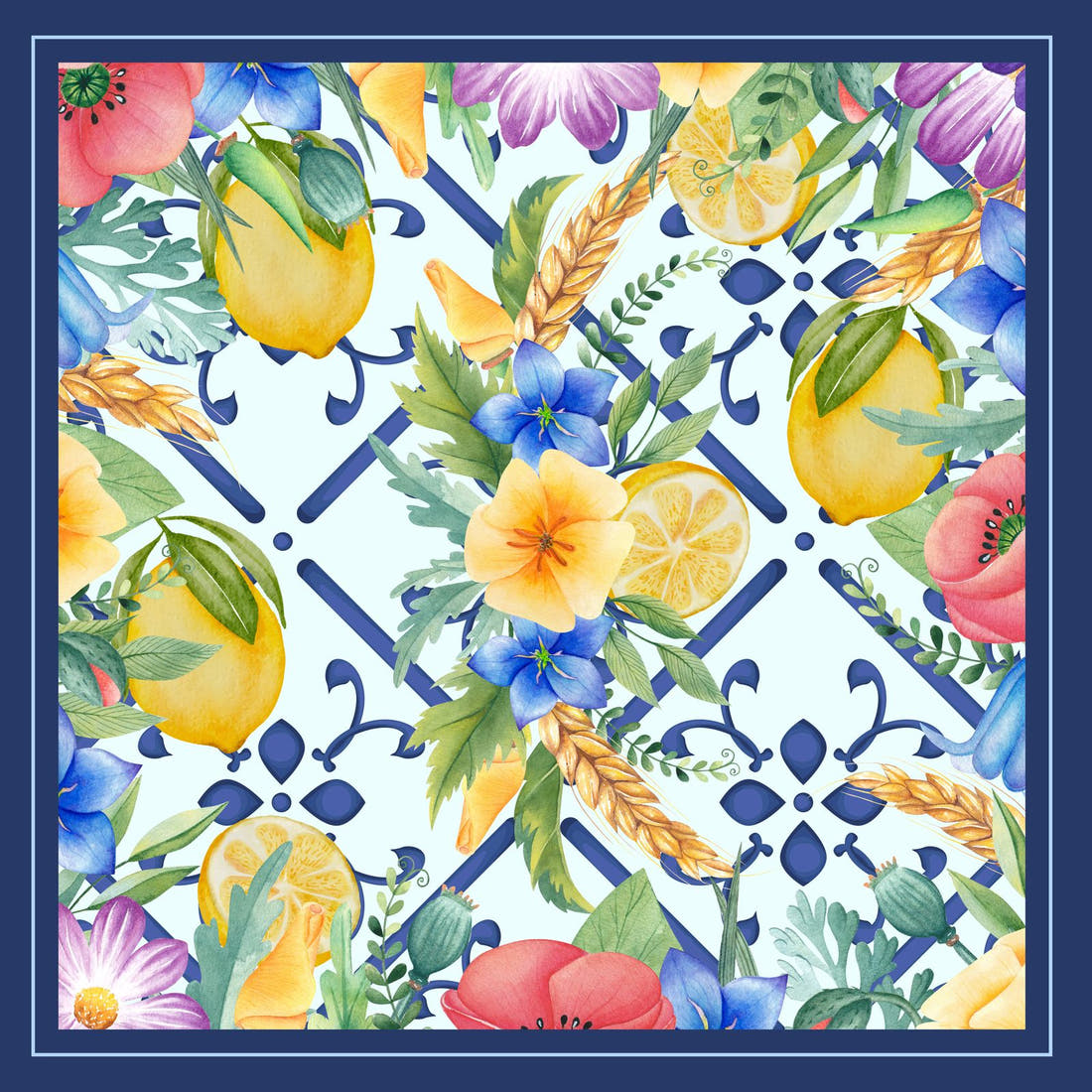 Design 1182 Wildflower Panel – full artwork close-up of the printed picture | Fabric by Missy Rose