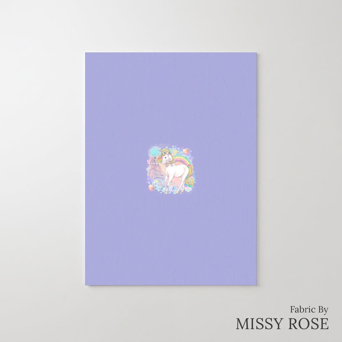 Design 1183 Magical Unicorn Panel – printed fabric panel with centred picture, custom printed to order | Fabric by Missy Rose