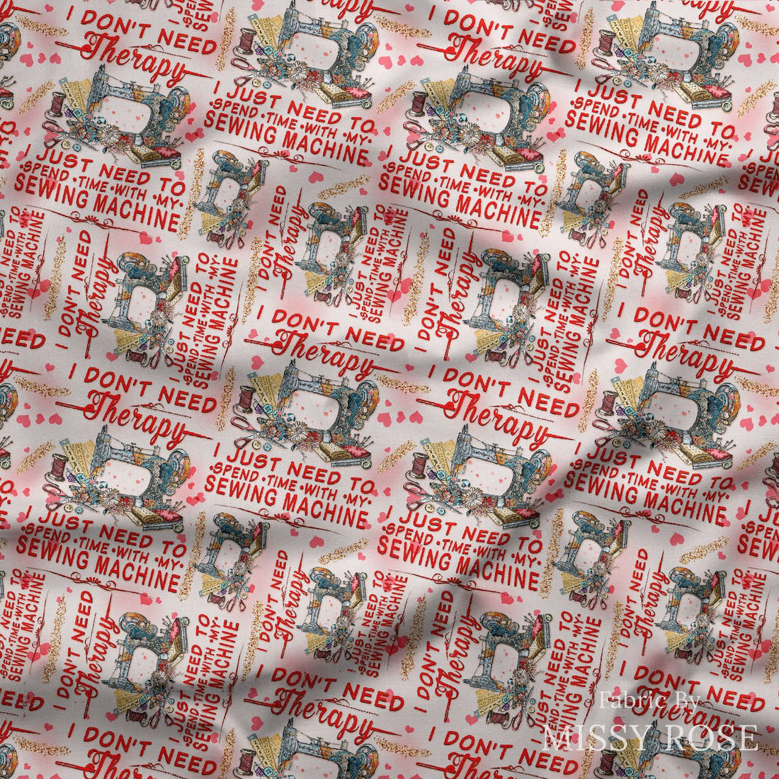 Design 1188 Therapy Fabric draped fabric mockup – custom printed fabric by the metre | Fabric by Missy Rose