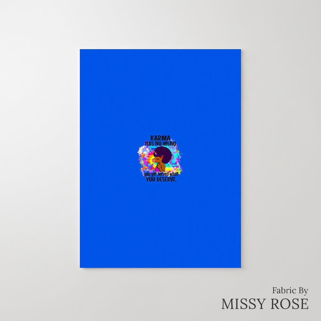 Design 1189 Karma Panel – printed fabric panel with centred picture, custom printed to order | Fabric by Missy Rose