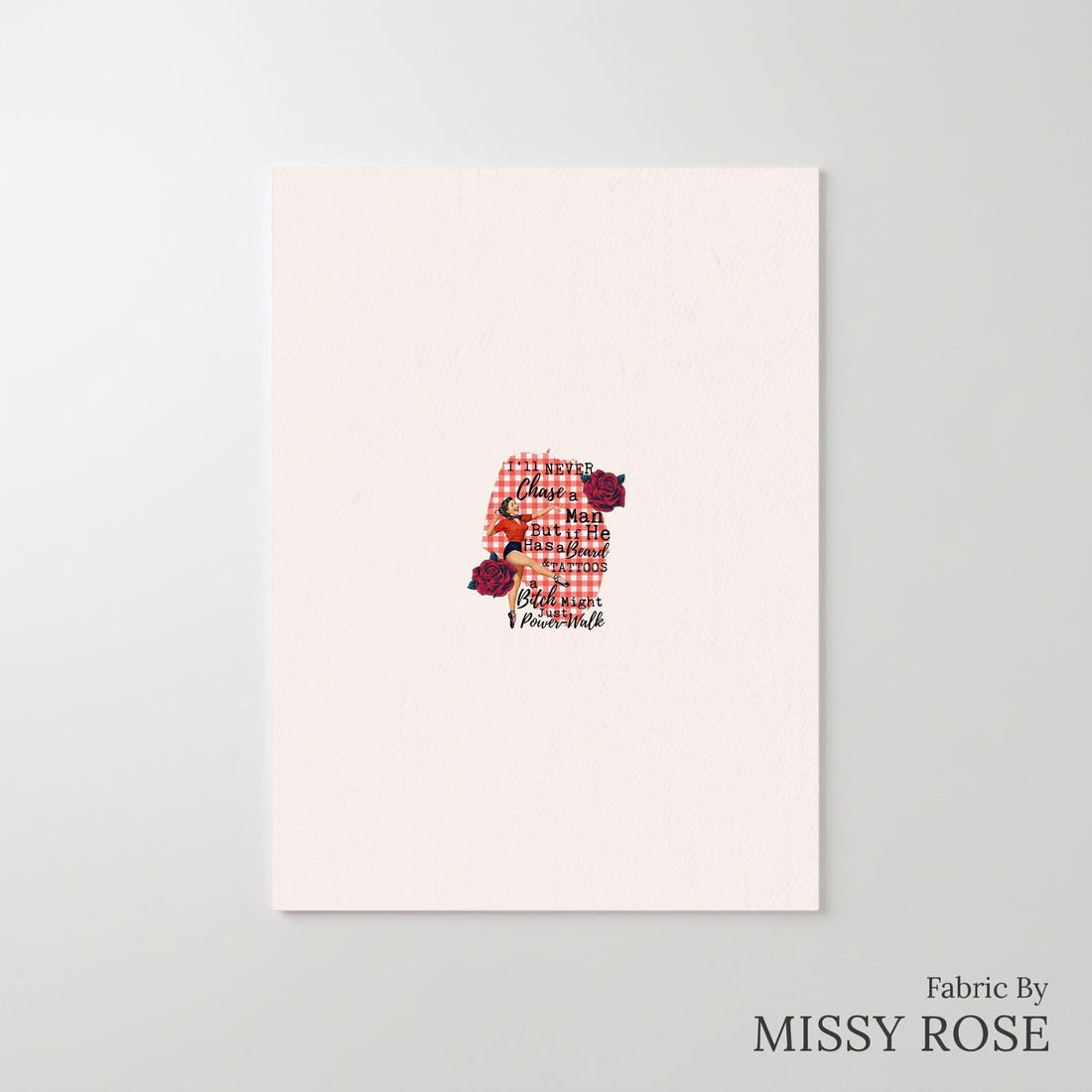 Design 1193 Funny Retro Panel – printed fabric panel with centred picture, custom printed to order | Fabric by Missy Rose