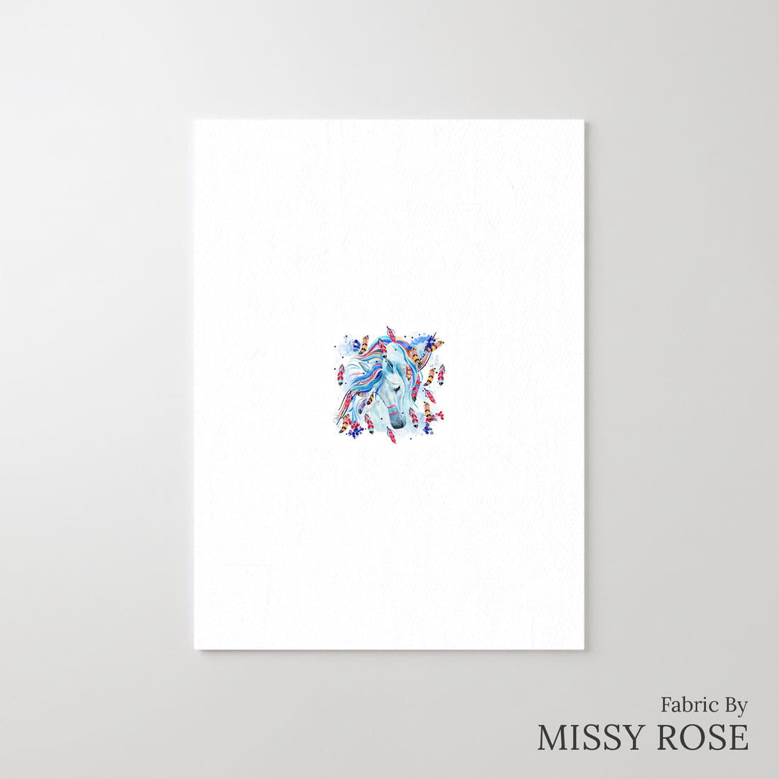 Design 1194 Horse Panel – printed fabric panel with centred picture, custom printed to order | Fabric by Missy Rose