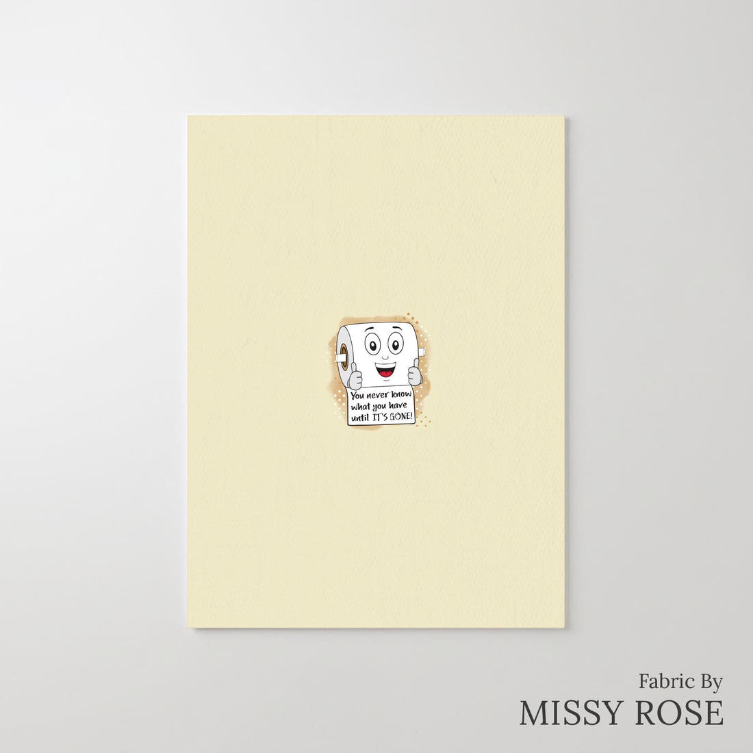 Design 1195 Toilet Paper Panel – printed fabric panel with centred picture, custom printed to order | Fabric by Missy Rose