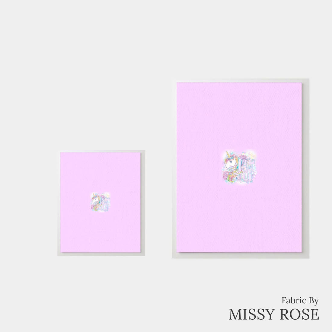 Design 1197 Rainbow Unicorn Panel – universal and adult panel sizes side by side | Fabric by Missy Rose
