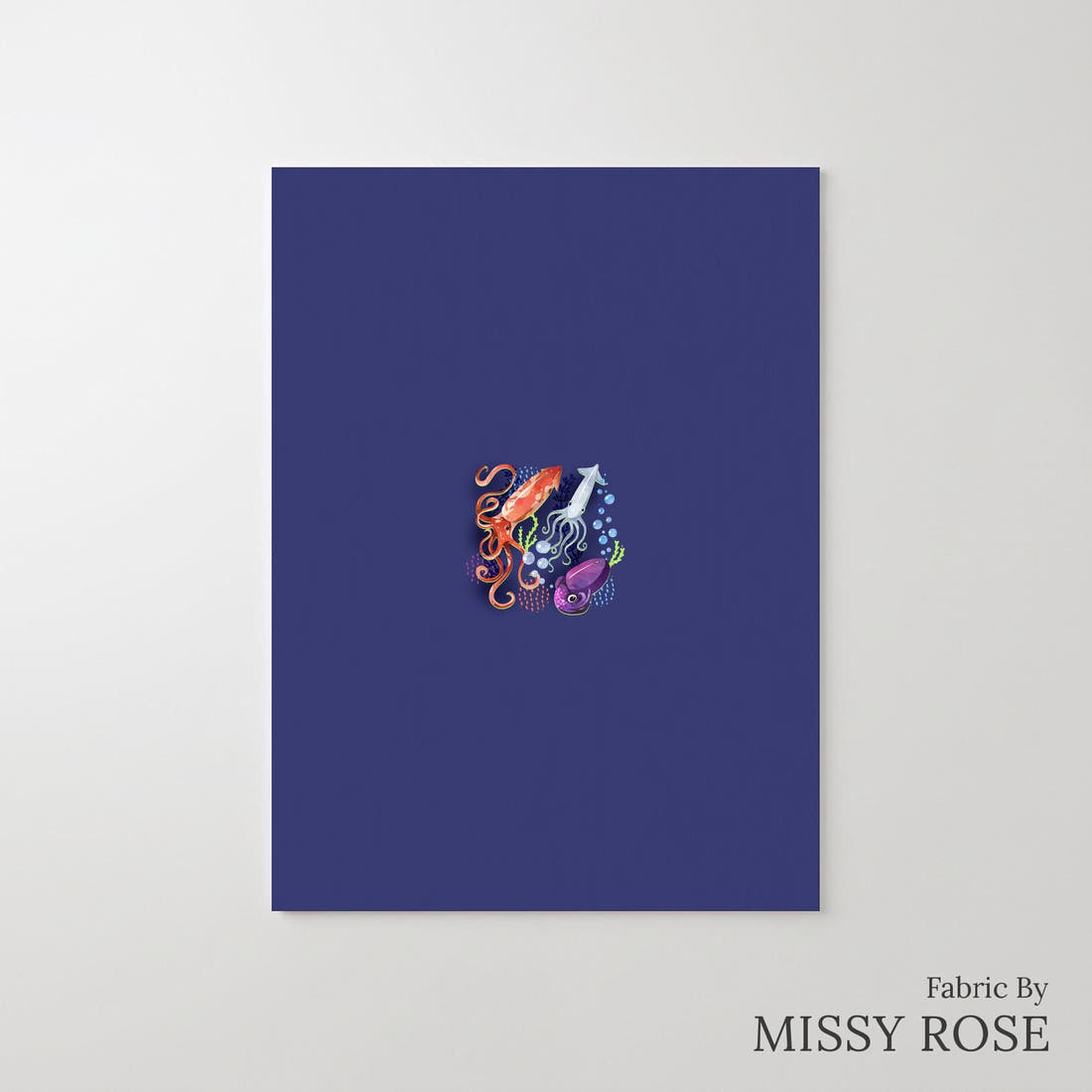Design 1198 Underwater Animals Panel – printed fabric panel with centred picture, custom printed to order | Fabric by Missy Rose
