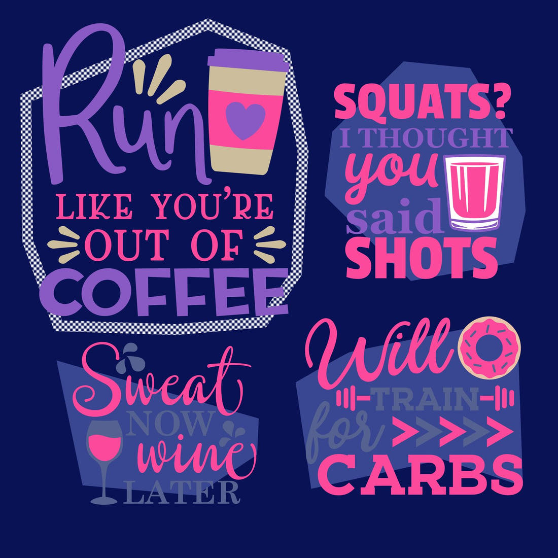 Design 122 Funny Gym Panel – full artwork close-up of the printed picture | Fabric by Missy Rose
