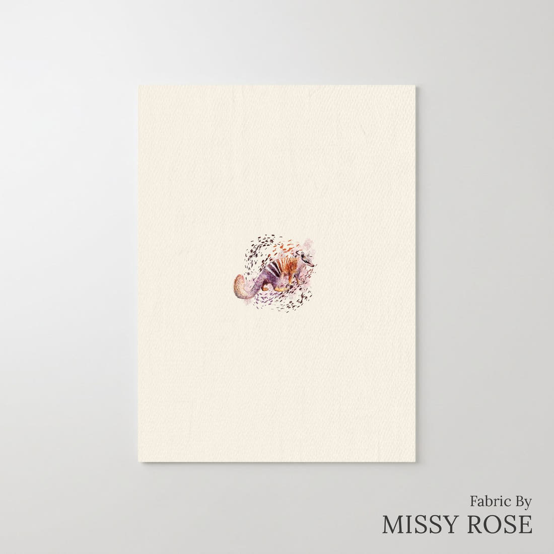 Design 123 Numbat Panel – printed fabric panel with centred picture, custom printed to order | Fabric by Missy Rose