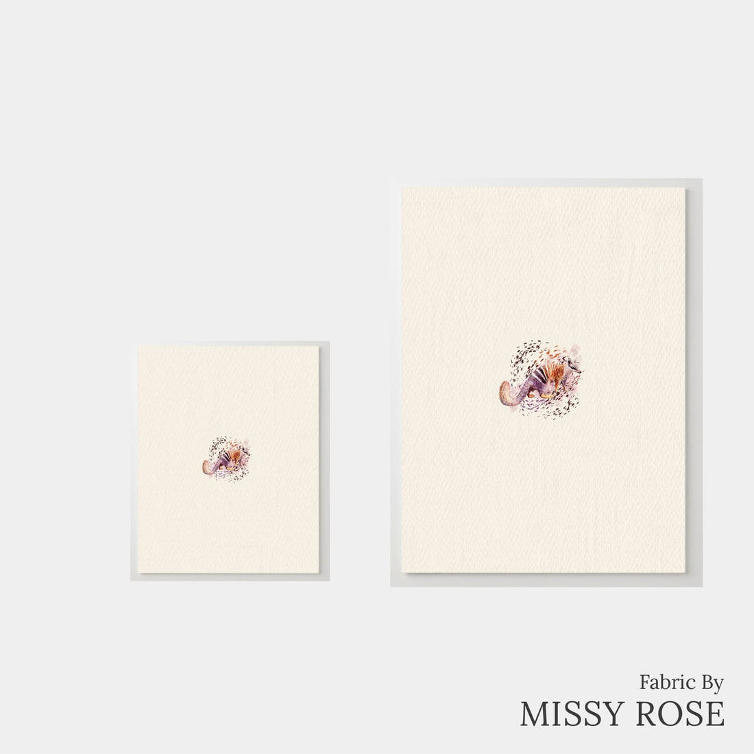 Design 123 Numbat Panel – universal and adult panel sizes side by side | Fabric by Missy Rose