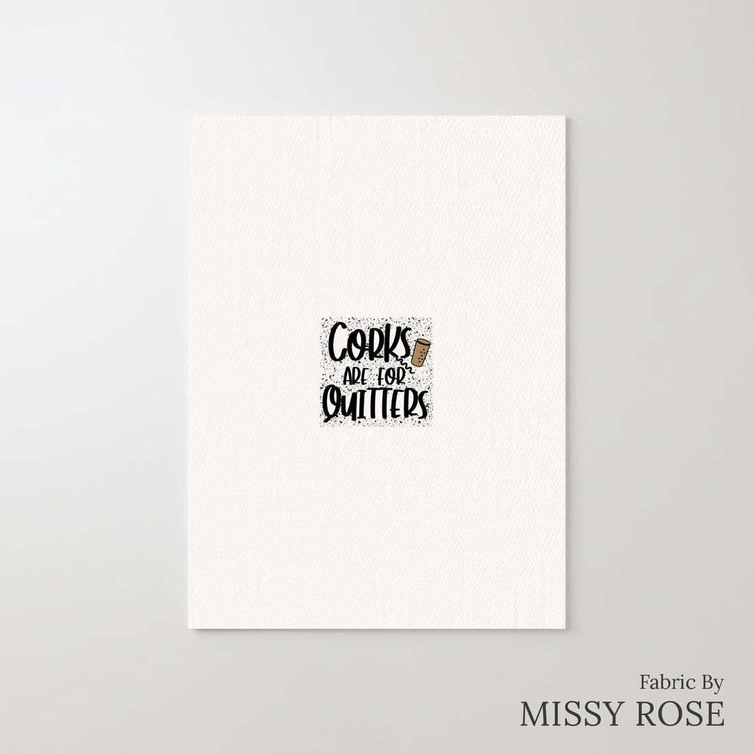 Design 126 Corks Panel – printed fabric panel with centred picture, custom printed to order | Fabric by Missy Rose
