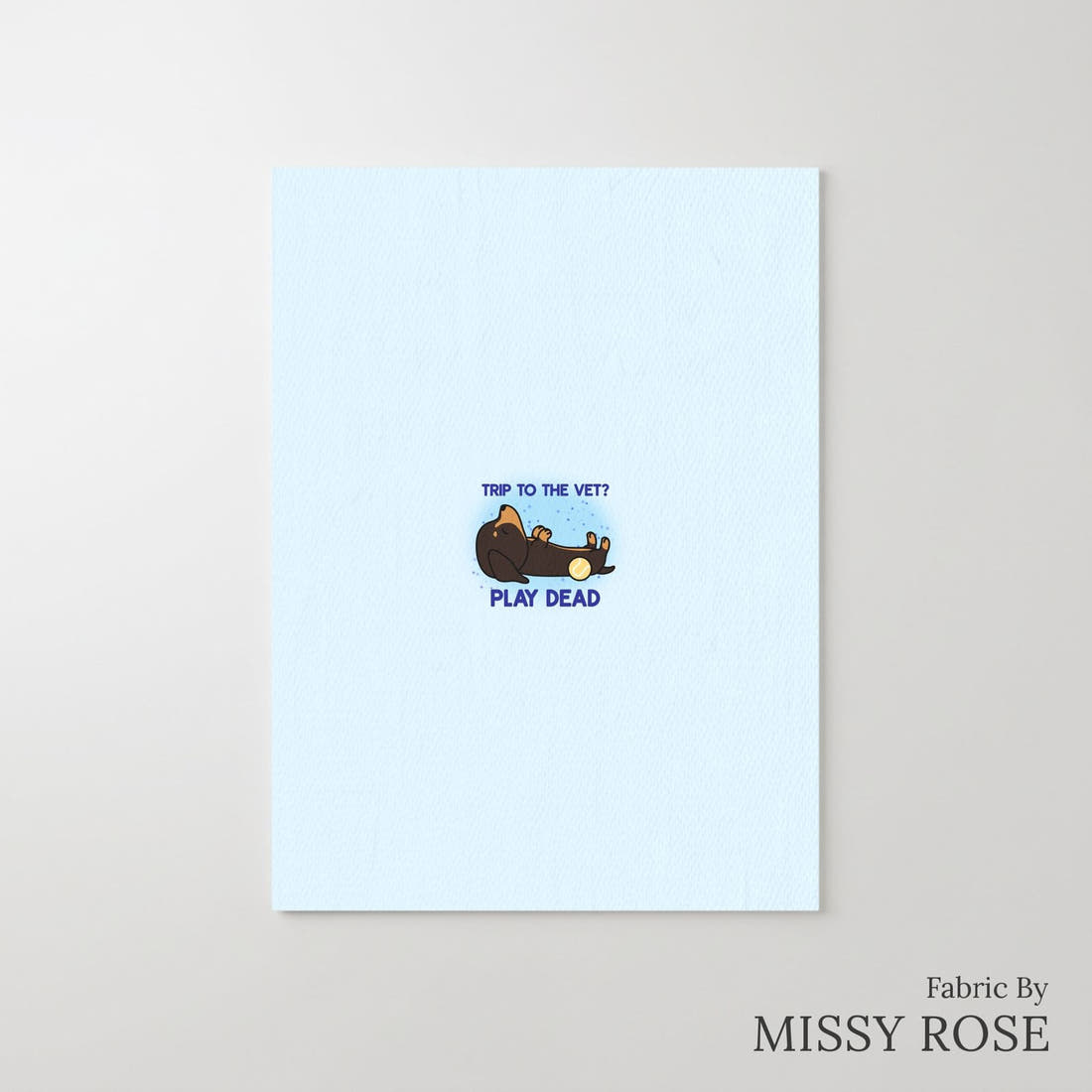 Design 127 Sausage Dog Panel – printed fabric panel with centred picture, custom printed to order | Fabric by Missy Rose