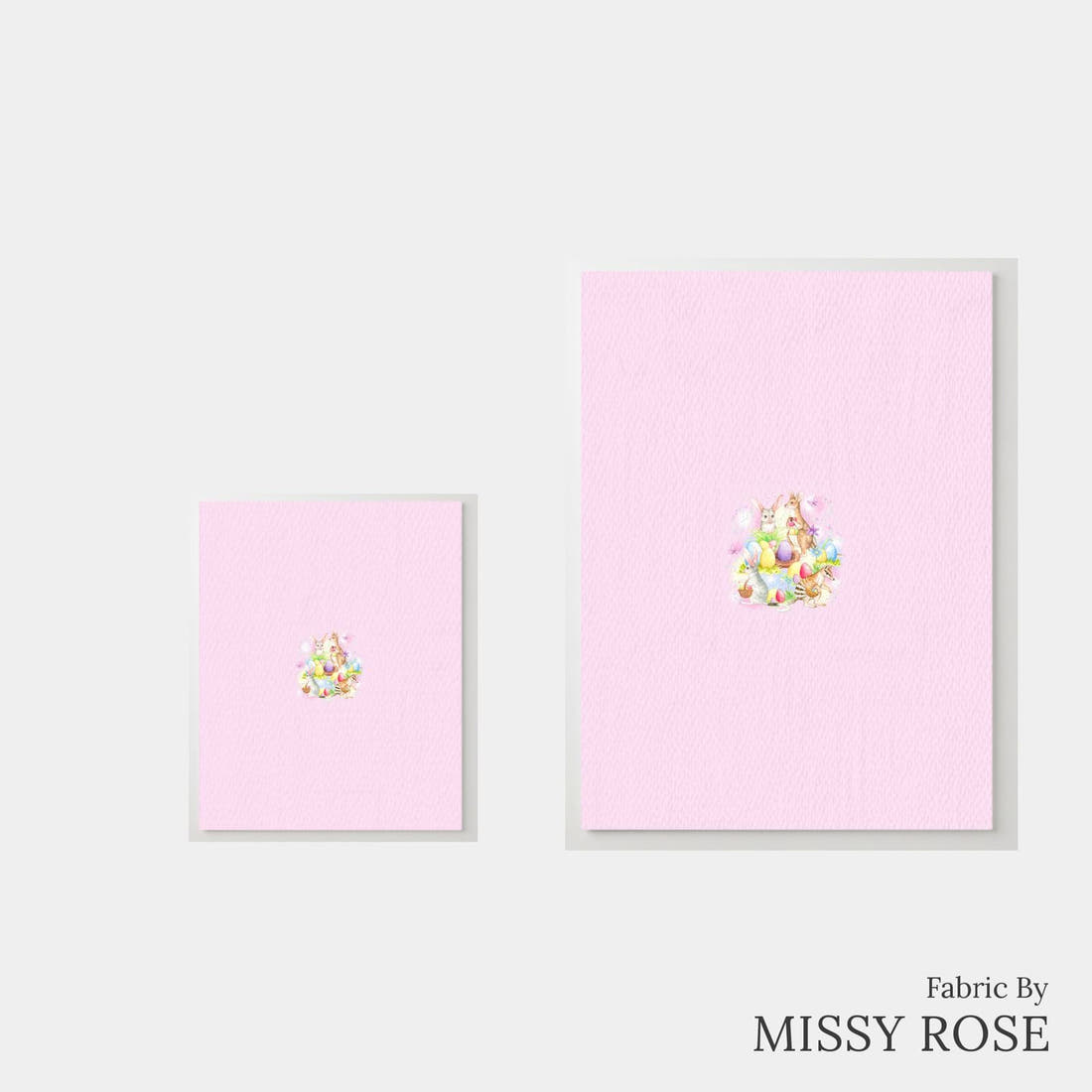 Design 134 Aussie Easter Panel – universal and adult panel sizes side by side | Fabric by Missy Rose