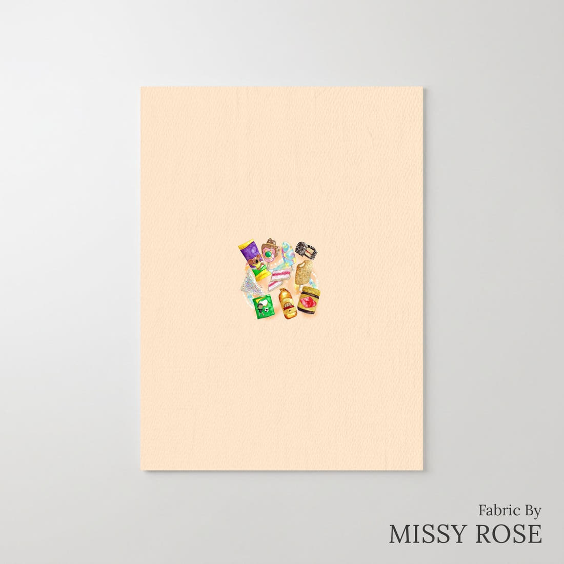 Design 135 Australian Foods Panel – printed fabric panel with centred picture, custom printed to order | Fabric by Missy Rose