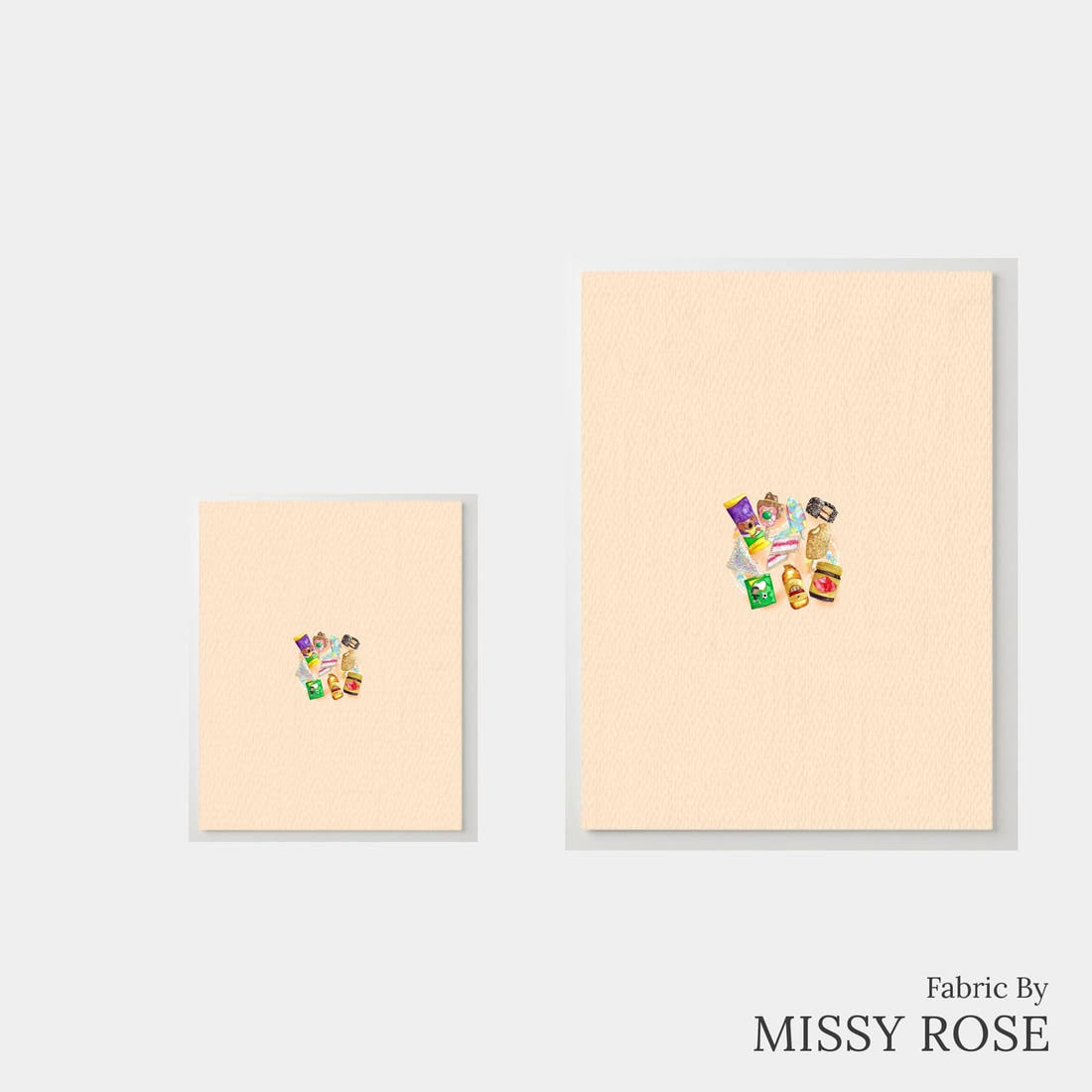 Design 135 Australian Foods Panel – universal and adult panel sizes side by side | Fabric by Missy Rose