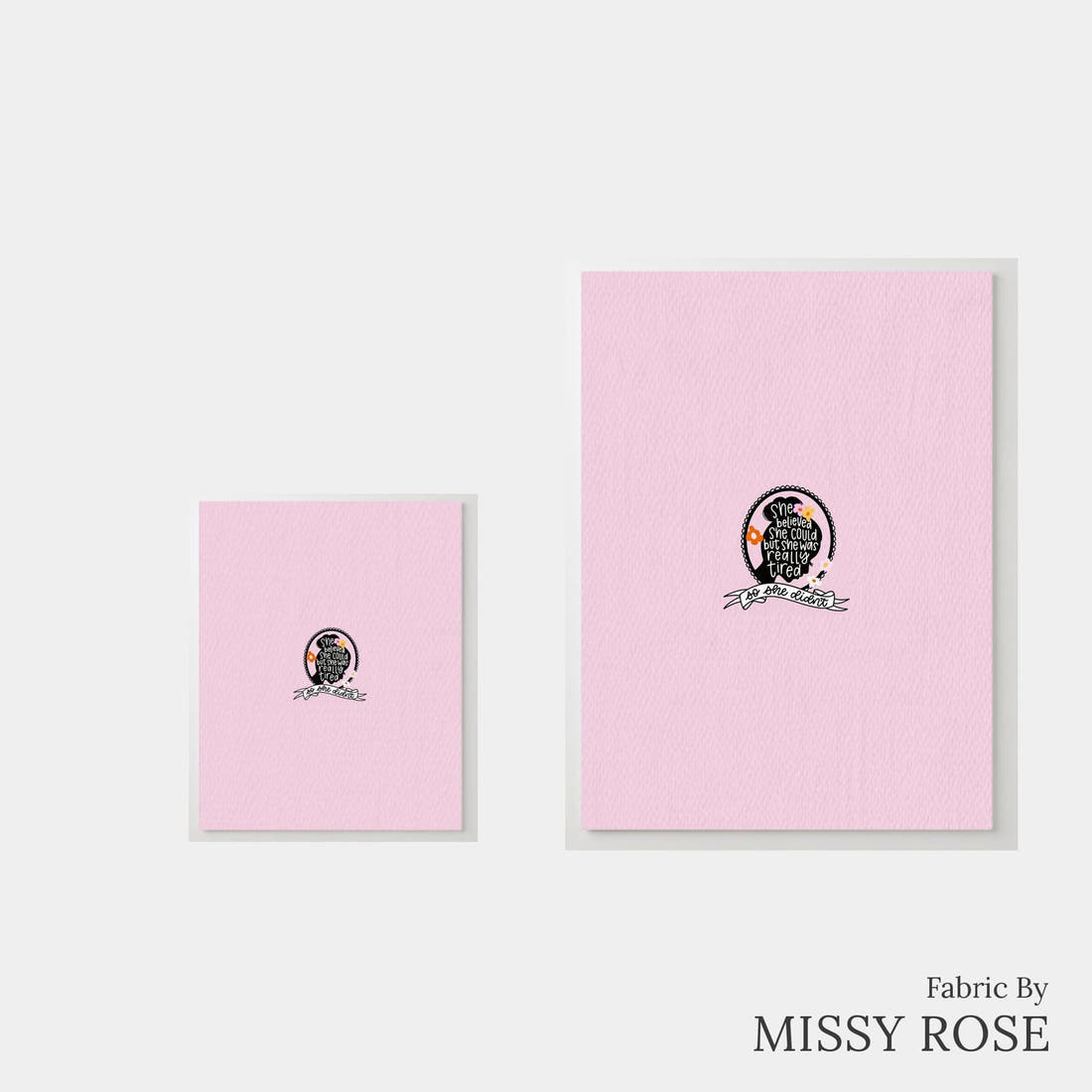 Design 136 Tired Panel – universal and adult panel sizes side by side | Fabric by Missy Rose