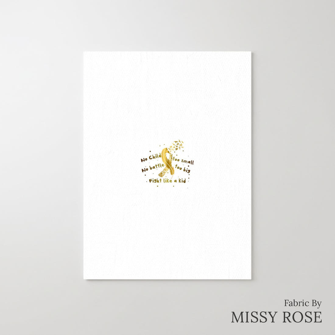 Design 138 Gold Ribbon Panel – printed fabric panel with centred picture, custom printed to order | Fabric by Missy Rose