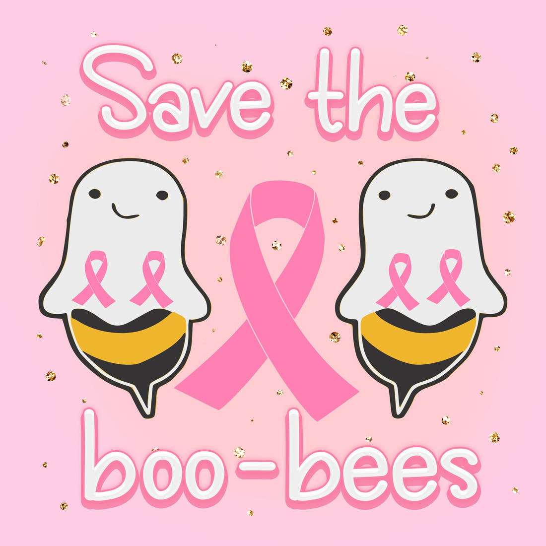 Design 139 Boo Bees Panel – full artwork close-up of the printed picture | Fabric by Missy Rose