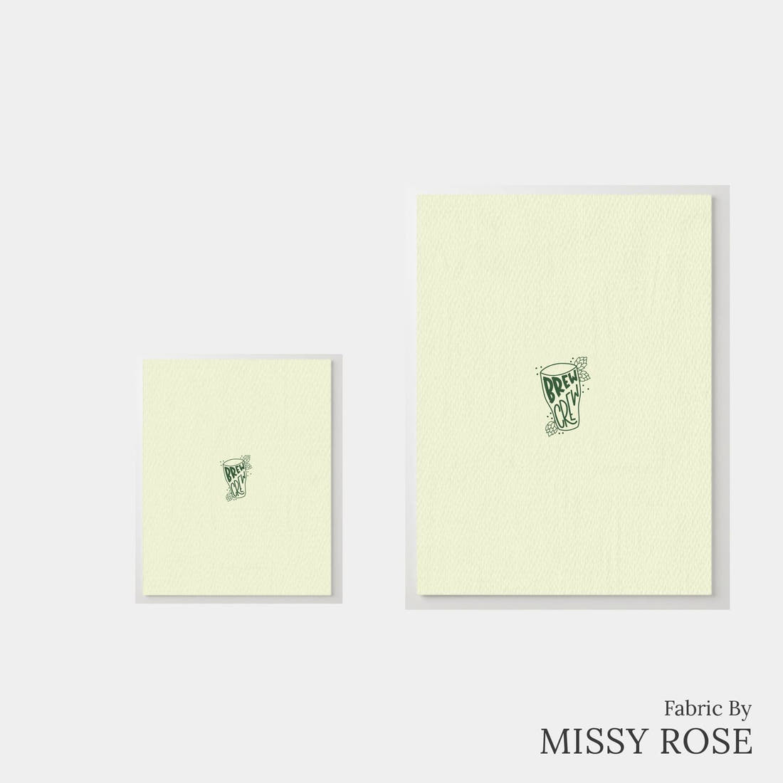Design 14 Brew Crew Panel – universal and adult panel sizes side by side | Fabric by Missy Rose